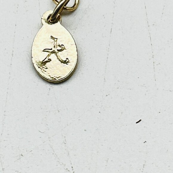 White Teardrop Statement Necklace Gold Tone Bib Signed A - Picture 3 of 10